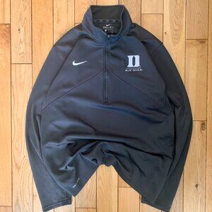 Y2k Duke Blue Devils Nike Quarterzip Athletic Training Sweater Dri-fit Large L